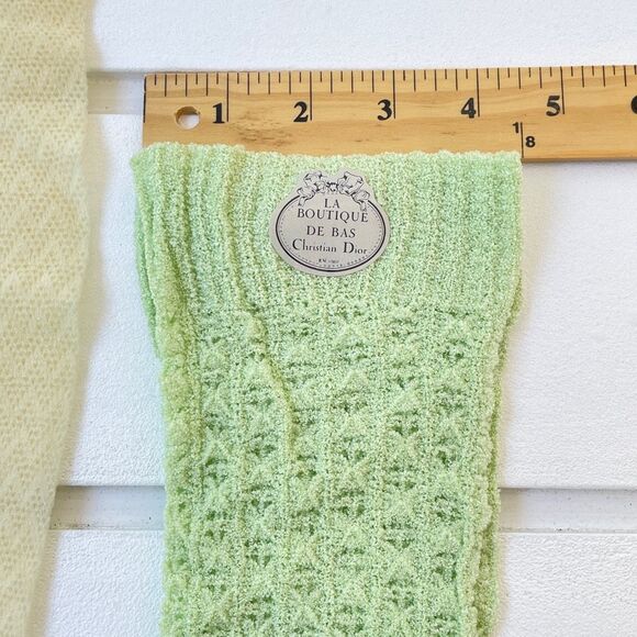 Two Pairs Of Vintage Christian Dior Textured Stockings Dior Sport Chevron New In - Picture 15 of 16